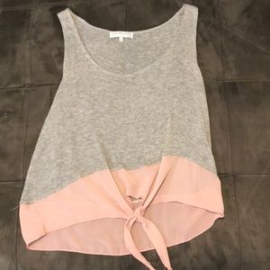 Gray and Pink Daydreamer tank top